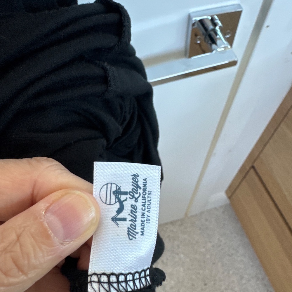 Marine Layer Black Fitted Dress Women's S - Picture 5 of 5